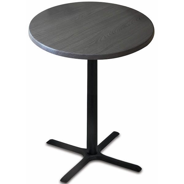 42" Tall In/Outdoor All-Season Table, 36" dia. Charcoal Top